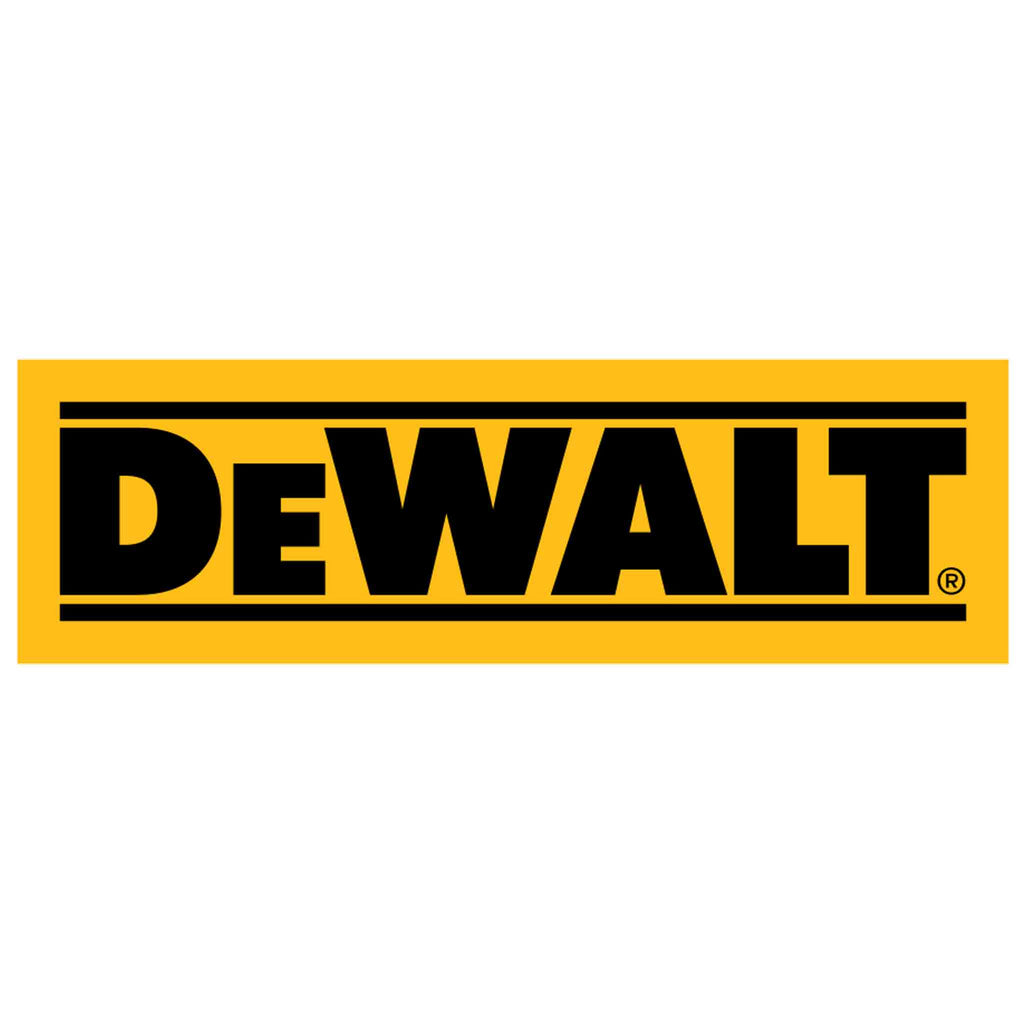 DeWalt logo on a yellow background