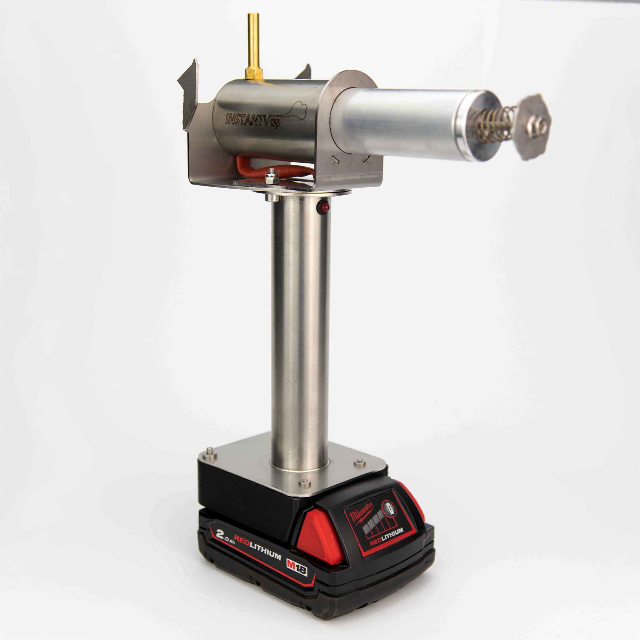InstantVap Lite Varroa Oxalic Acid Power tool with a cylindrical head and visible brand logo on a white background
